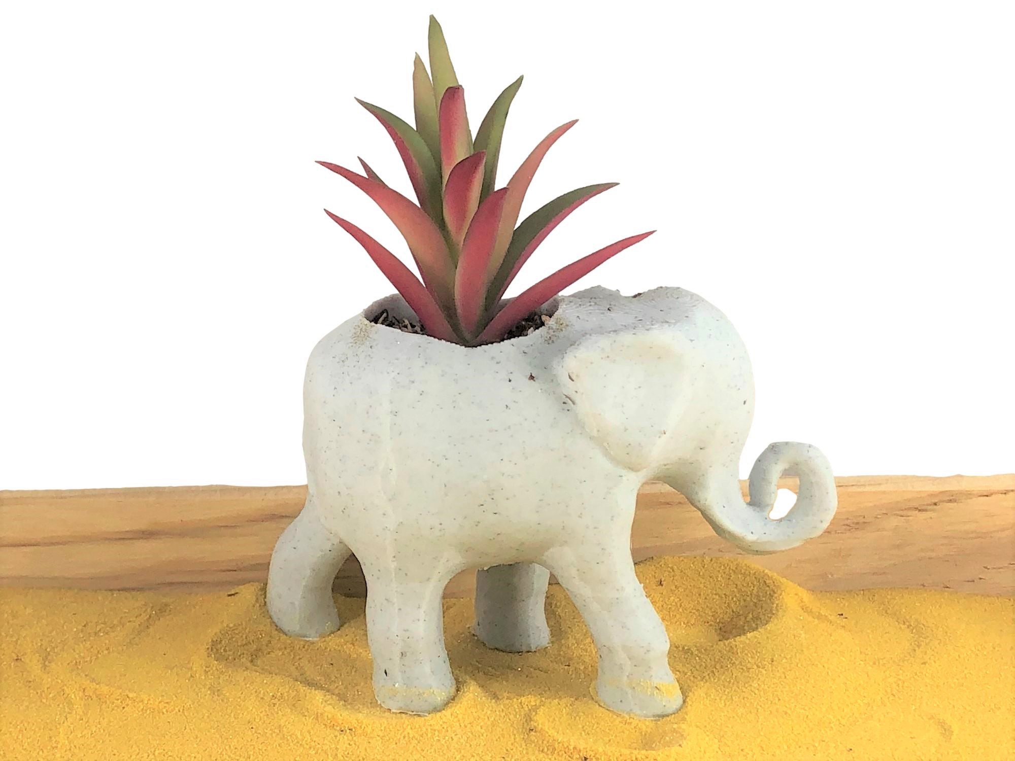 resin elephant planter