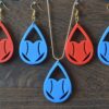 Love Baseball Necklace, Baseball Earrings - 3D Printed Jewelry Set, Earring Set - Earrings With Necklace Set - Image 2