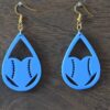 Love Baseball Necklace, Baseball Earrings - 3D Printed Jewelry Set, Earring Set - Earrings With Necklace Set - Image 5