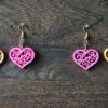 Heart Shaped Love Necklace, Love Earrings - 3D Printed Jewelry Set, Earring Set - Earrings With Necklace Set - Image 8
