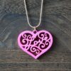 Heart Shaped Love Necklace, Love Earrings - 3D Printed Jewelry Set, Earring Set - Earrings With Necklace Set - Image 2