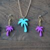 Palm Tree Earrings, Palm Tree Necklace - 3D Printed Jewelry Set, Earring Set - Earrings With Necklace Set - Image 9