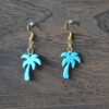 Palm Tree Earrings, Palm Tree Necklace - 3D Printed Jewelry Set, Earring Set - Earrings With Necklace Set - Image 5