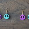 Peace Sign Earrings, Peace Sign Necklace - 3D Printed Jewelry Set, Earring Set - Earrings With Necklace Set - Image 7