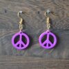Peace Sign Earrings, Peace Sign Necklace - 3D Printed Jewelry Set, Earring Set - Earrings With Necklace Set - Image 6