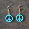Peace Sign Earrings, Peace Sign Necklace - 3D Printed Jewelry Set, Earring Set - Earrings With Necklace Set - Image 5