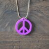 Peace Sign Earrings, Peace Sign Necklace - 3D Printed Jewelry Set, Earring Set - Earrings With Necklace Set - Image 2